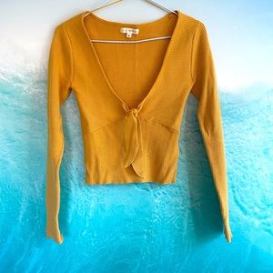 LA Hearts muted mustard sweater